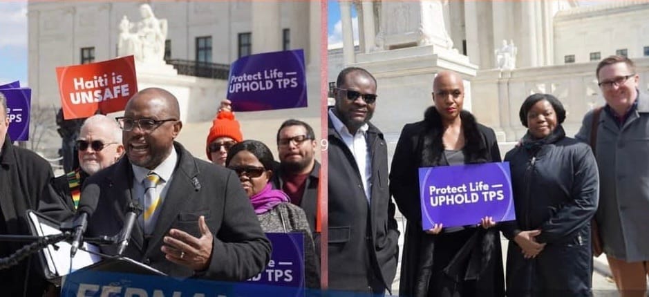 Manifestation TPS Washington Cour Suprême Haïti.